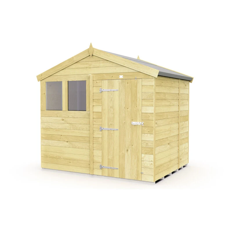 Image of Flat Pack Sheds DIY Sheds 8 x 5 Apex Shed, Brown 8X5AFF