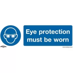 image of Sealey SS11P10 Mandatory Safety Sign - Eye Protection Must Be Worn - Rigid Plastic - Pack of 10