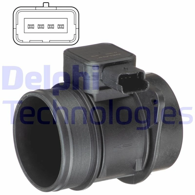 Image of DELPHI Mass air flow sensor DELPHI AF10500-12B1