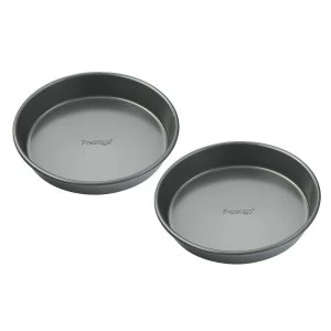 image of Prestige 8" Shallow Round Cake Tins - Set of 2