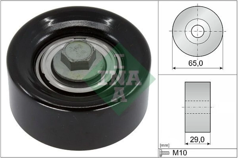 Image of Deflection / guide pulley, V-ribbed belt INA 532 0936 10