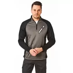 image of Under Par Quarter Zip Golf Top Mens - Grey