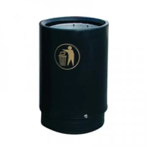 Image of Slingsby Black and Gold Victorian Open Top 75 Litre Bin 321775