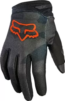 Image of FOX 180 Trev Youth Motocross Gloves, green-multicolored Size M green-multicolored, Size M