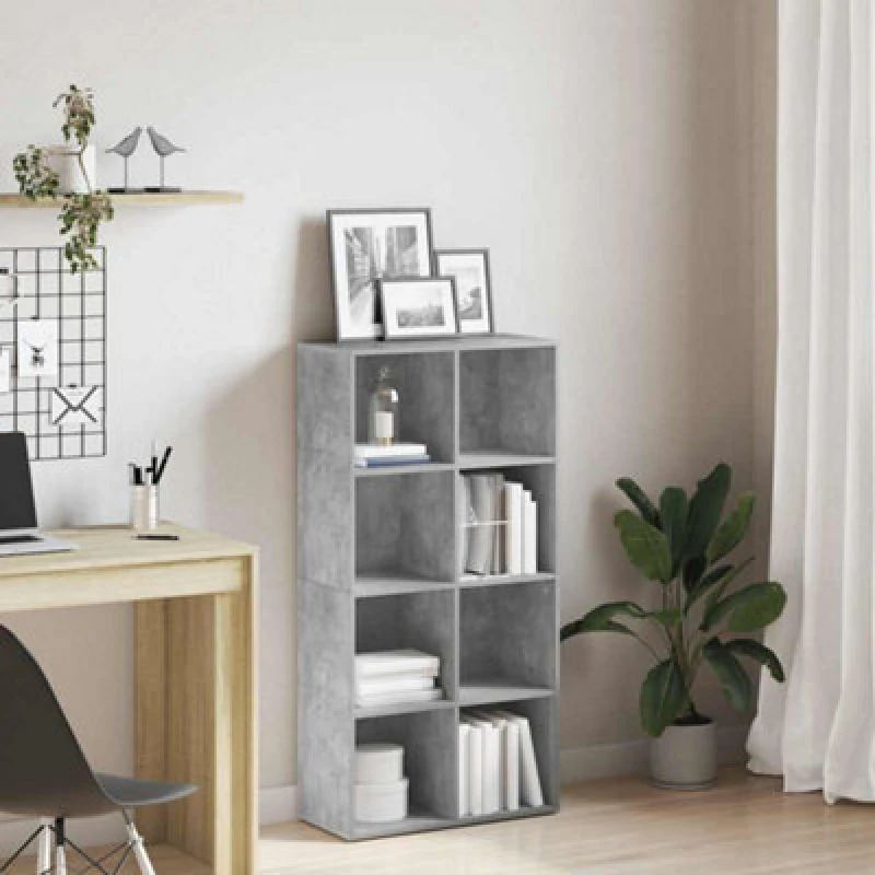 Image of VIDAXL Book Cabinet/Sideboard Concrete Grey 66x30x130cm Engineered Wood Vidaxl 8719883673189