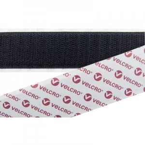 Image of Hook and loop tape stick on Loop pad L x W 25000 mm x 25mm Bl