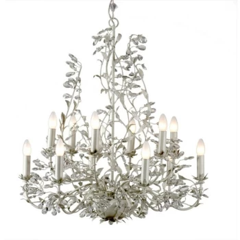 image of Linea Verdace Lighting - Linea Verdace Michelan 12 Light Multi Arm Chandeliers Beige Gray