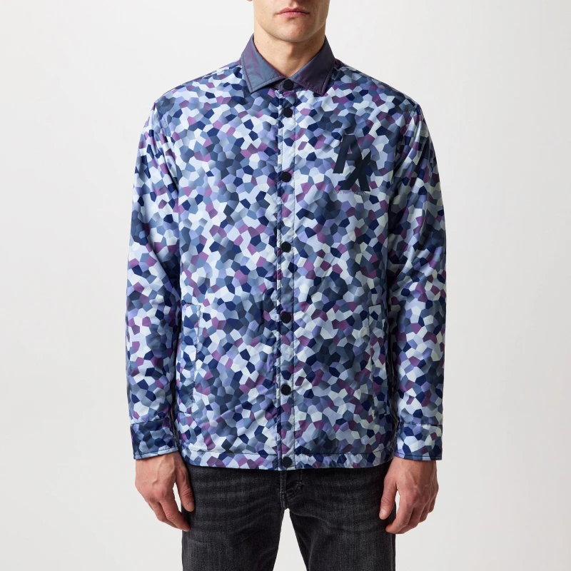 Image of ARMANI EXCHANGE Ax Blouson Bomber Jacket - Purple Purple XS