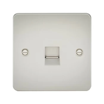 image of Flat Plate Telephone extension socket - pearl - Knightsbridge