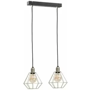Image of Keter Como Bar Pendant Ceiling Light Gold, 50cm, 2x E27
