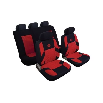 image of REZISTANZ Car Seat Cover Precision - Set - Black/Red - 14406