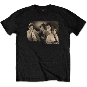Image of Pink Floyd - Sepia Cravats Unisex Large T-Shirt - Black