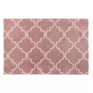 image of Jvl Mega Door Mat 50 X 75 Cm, Rose Lattice