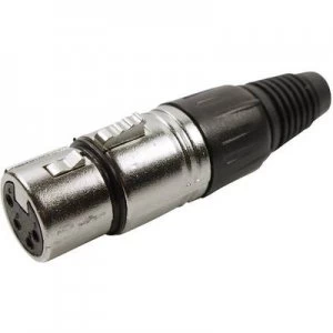 Image of XLR connector Socket straight Number of pins 4 Silver Cliff FC6150