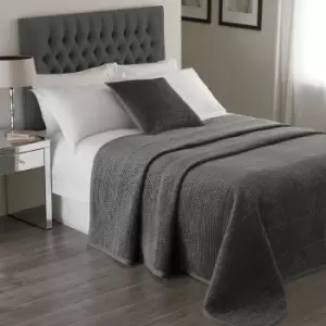 Image of Brooklands Bedspread Graphite / 265 x 265cm