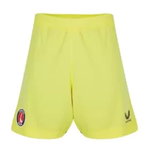 Image of Castore Charlton Athletic Home Goalkeeper Shorts 2022 2023 Adults - Yellow