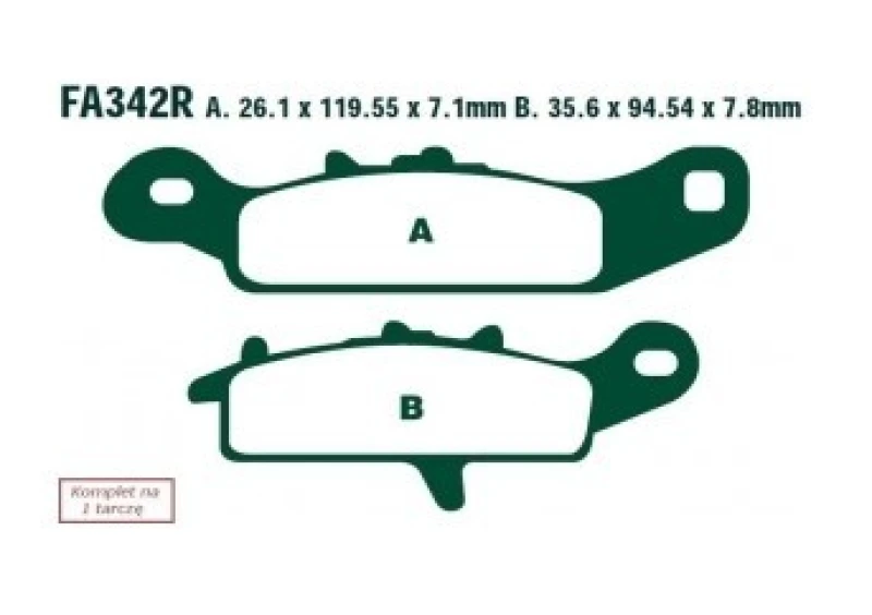 Image of EBC Brakes FA342R Brake pad set Brake Pad Set,disc brake (402)