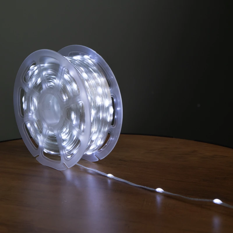 Image of 37.5m Light up Christmas Two Tone String Lights with 500 Warm White & Cool White LEDs