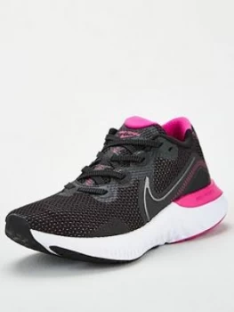 image of Nike Renew Run, Black/Pink, Size 4, Women