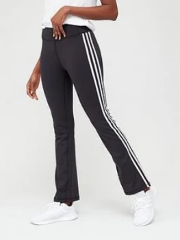 image of adidas Brushed 3S Flared Pant - Black, Size 2Xs, Women