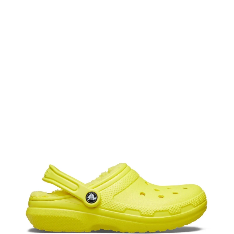 Image of Crocs Unisex Classic Lined Clogs Cyber Yellow W10/M9