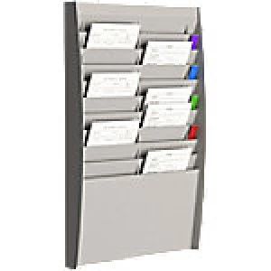 Image of Paperflow Literature Holder A4 Grey 20 Compartments