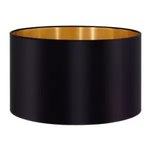 image of Eglo Black And Copper Drum Shade