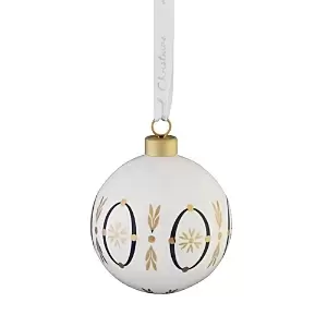 Image of Wedgwood Renaissance Gold Bauble Ornament, Set of 2