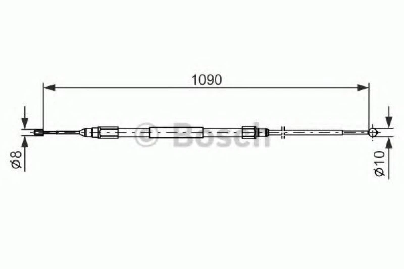 Image of Handbrake cable Bosch 1 987 477 949