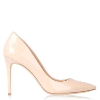 image of Linea Stiletto High Heel Shoes - Nude Patent