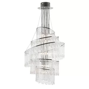 image of 24 Light Chandelier Chrome Finish, G4 Bulb