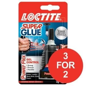 image of Loctite Super Glue Power Flex Gel Control 3g 3 for 2 April June 2018