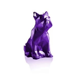 Image of Violet Metallic Low Poly Bulldog Candle