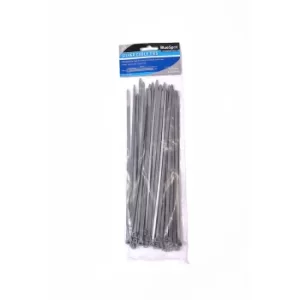 image of 50 Piece 4.8MM X 250MM Silver Cable Ties