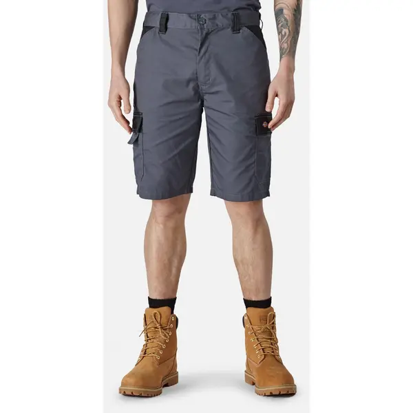 Image of Dickies Mens Everyday Polycotton Buttoned Workwear Cargo Shorts 38 - Waist 38' Slate Grey/Black ED247SH-GRYII-38