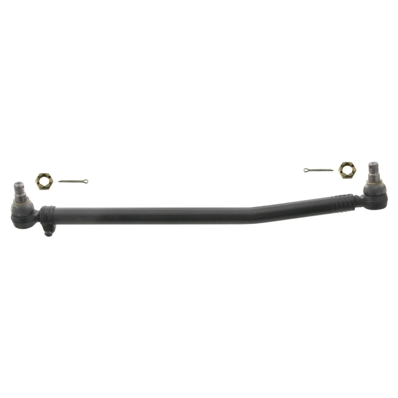 Image of FEBI BILSTEIN 30904 Centre Rod Assembly Front Axle, with castellated nut and split pins, OE Turbo NEW Centre Rod Assembly (285)