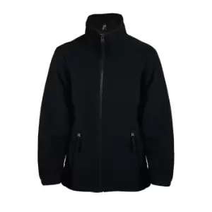 Image of SOLS Childrens/Kids North Zip-Up Fleece Jacket (12yrs) (Black)