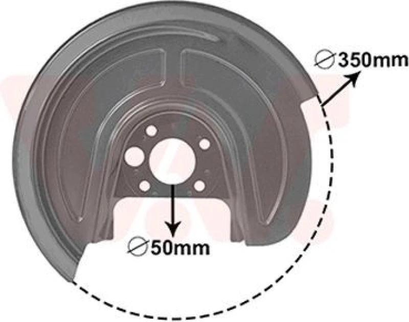 Image of VAN WEZEL Brake disc backing plate VAN WEZEL 5892374