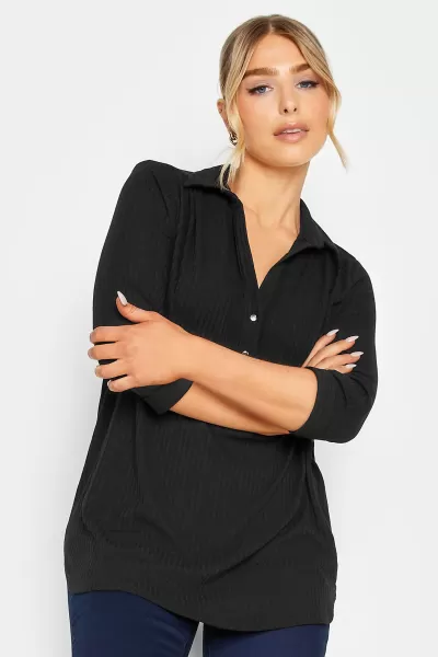 Ribbed V-Neck Shirt