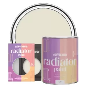 Image of Rust-Oleum Radiator Paint, Matt Finish - Oyster - 750ml