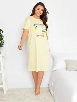 Image of Yours Squeeze The Day Sleeptee - Yellow, Yellow, Size 22-24, Women