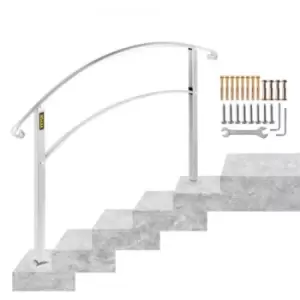 Image of VEVOR 5FT Adjustable Wrought Iron Handrail Fits 5 Steps Outdoor Steps/Stairs