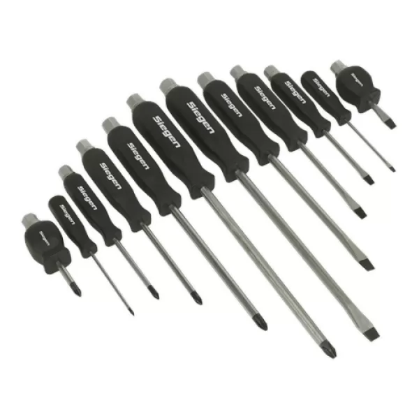 Image of Genuine SEALEY S0641 Screwdriver Set 12pc Hammer-Thru