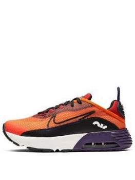 image of Nike Air Max 2090 Childrens Trainer, Orange/Black, Size 1