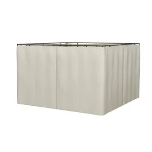 Image of Outsunny 4 Pack Universal Gazebo Replacement Sidewalls Privacy Panel for Most 3 x 4m Gazebo Canopy Pavillion Outdoor Shelter Curtains Beige