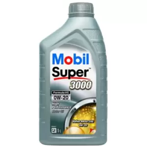 image of 6 x Mobil Super 3000 Formula VC 0W-20 Synthetic 1L Engine Oil Lubricant 153319