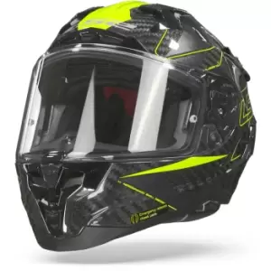 Image of LS2 FF327 Challenger Carbon Fold Gloss Hivis Yellow S