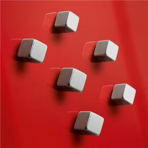 Image of Sigel SuperDym Magnets C5 Strong Cube Design Silver 10x10x10 mm Pack of 6