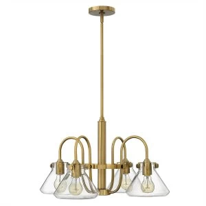 Image of Multi Arm Chandelier Brushed Caramel Finish, E27