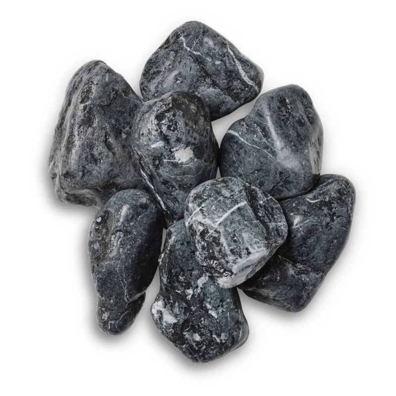 Image of Buttercup Farm 60-100mm Black round & oval Pebbles - Aggregate Bulk Bag - 850 kilos Black Unisex One Size
